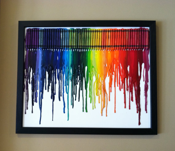 How To Make Melted Crayon Art Without Crayons On Canvas